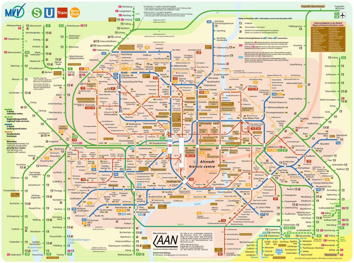 Карта автовокзала Мюнхена