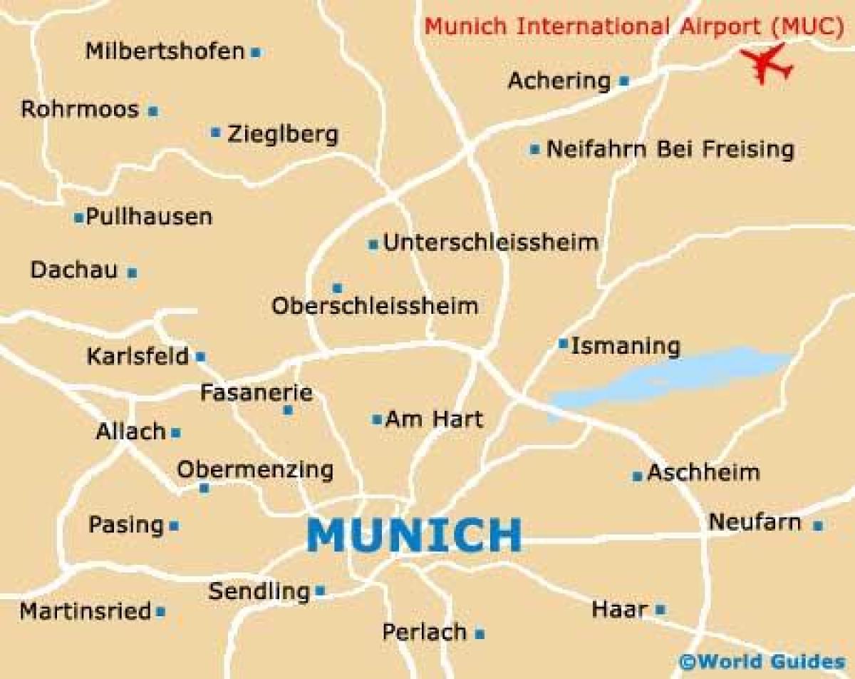Карта аэропортов Мюнхена
