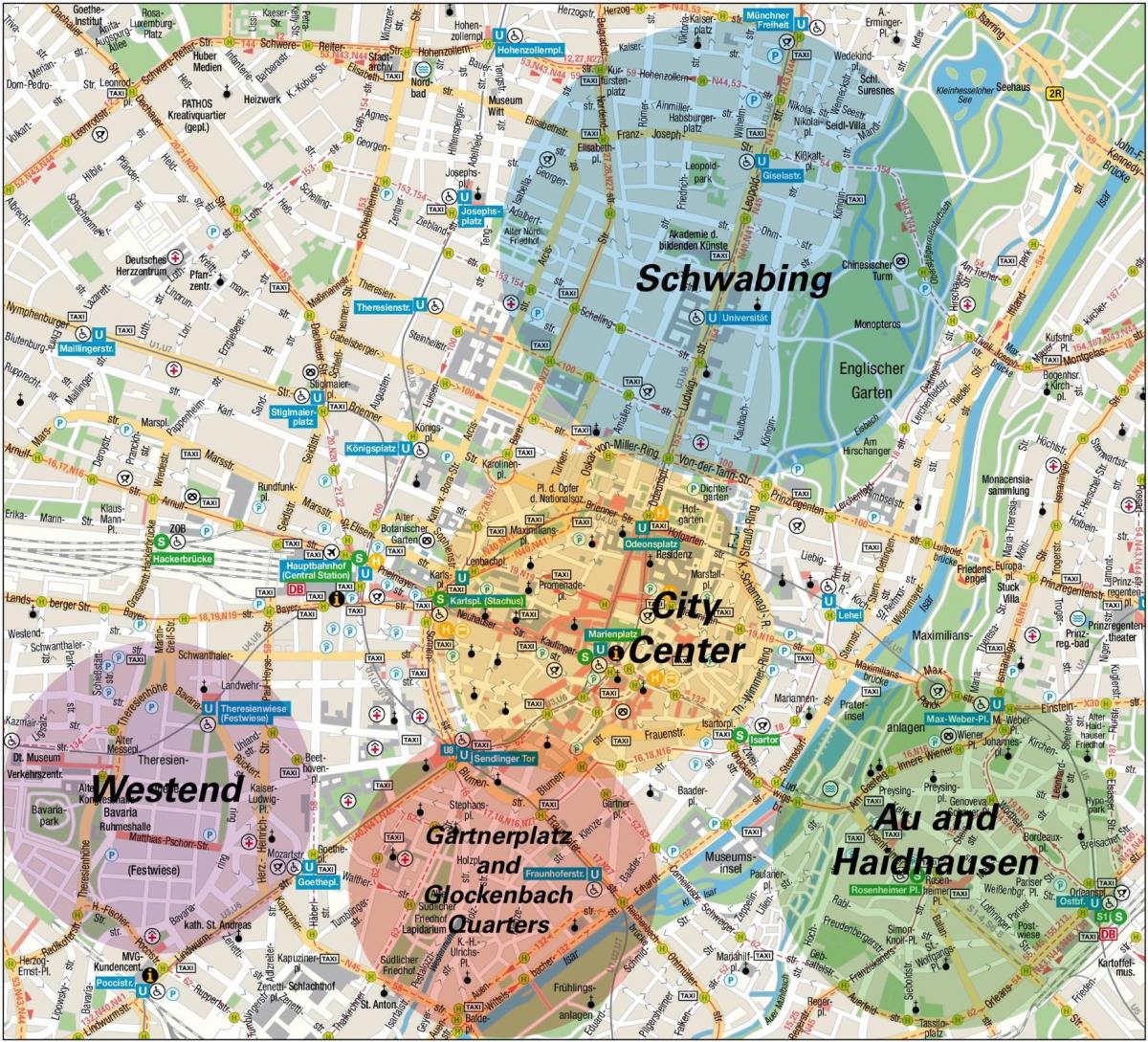 Карта окрестностей Мюнхена